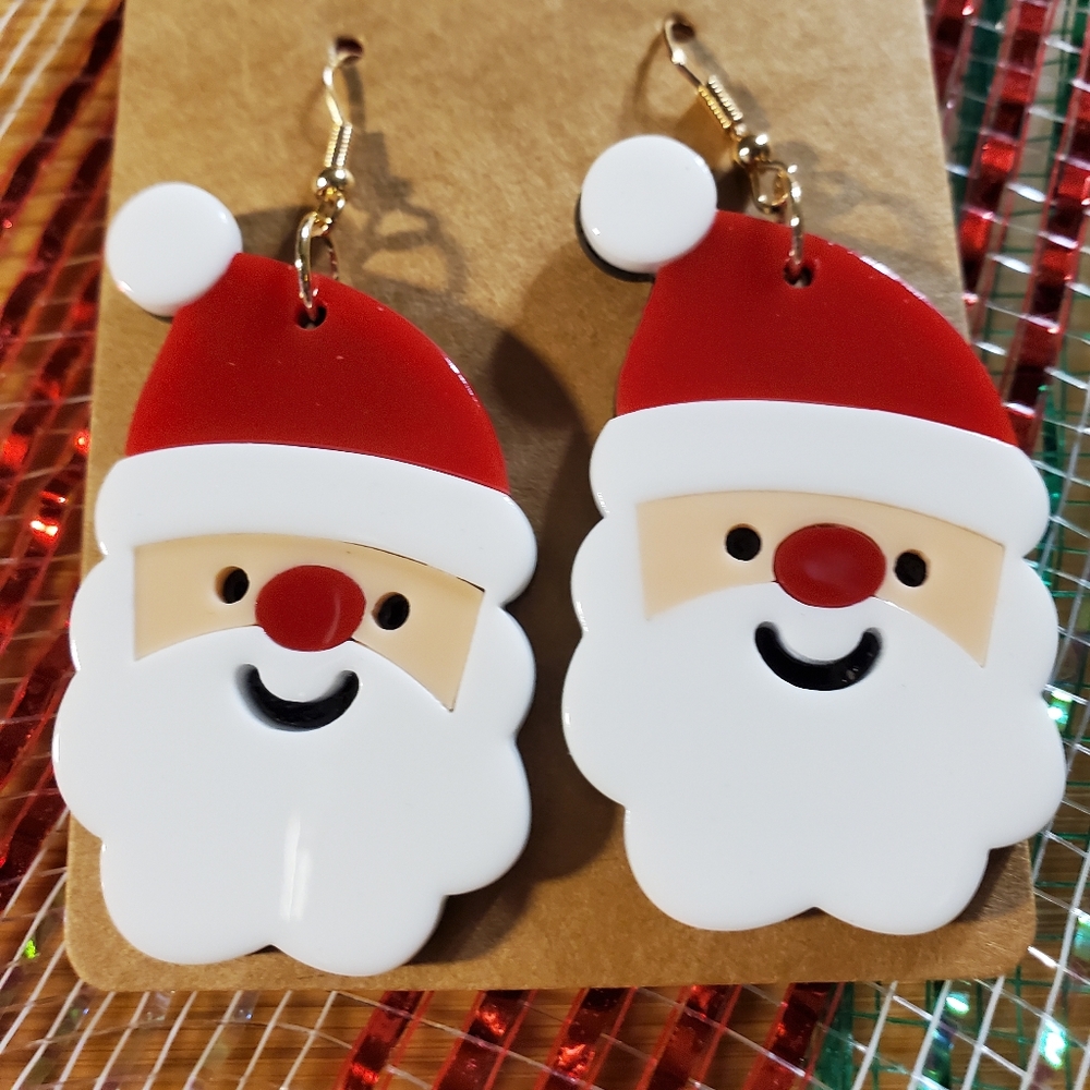 Santa Claus Earrings for Christmas!!